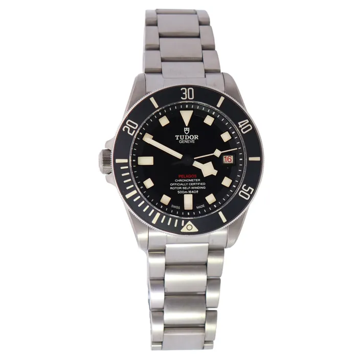 Watches Happy Jewelers Tudor Pelagos LHD 42mm Black Dial Watch Ref 25610TNL
