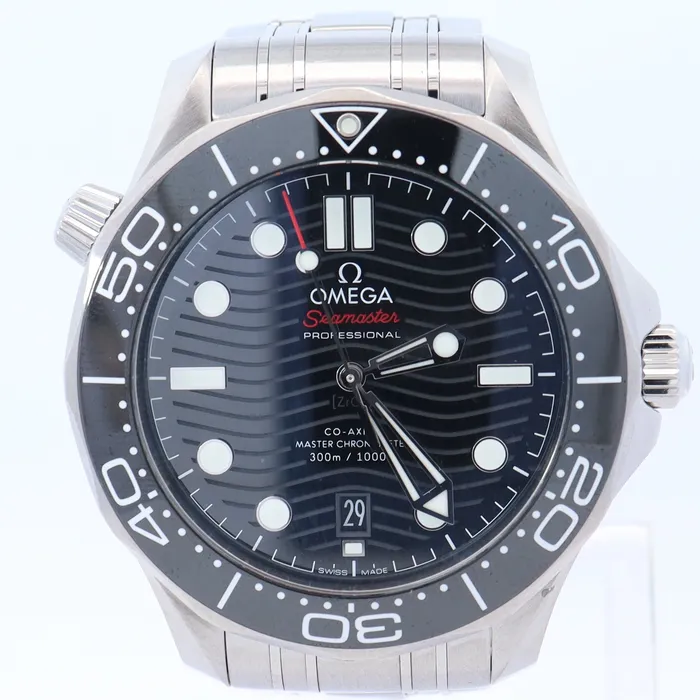 Watches Omega Seamaster 42mm Black Dial Watch Ref 21030422001001 Happy Jewelers