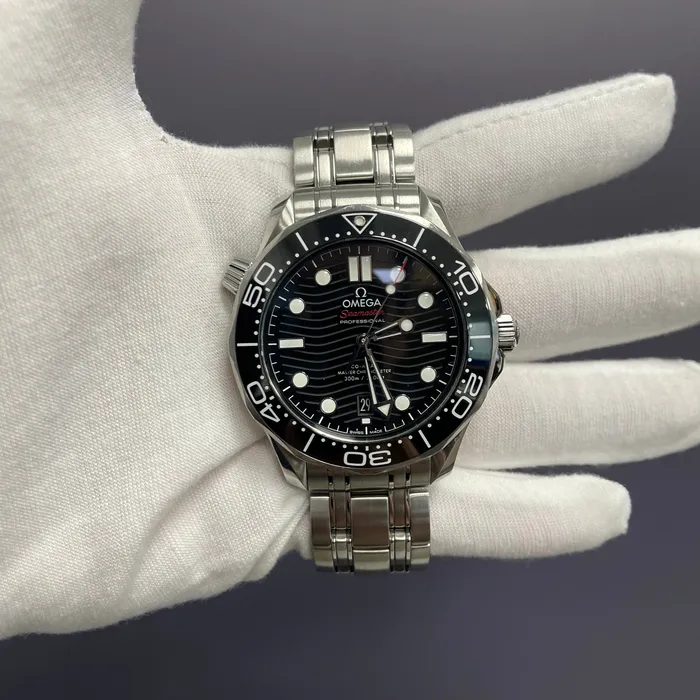 Watches Omega Seamaster 42mm Black Dial Watch Ref 21030422001001 Happy Jewelers Watches Omega Seamaster 42mm Black Dial Watch Ref 21030422001001 Happy Jewelers