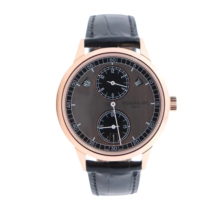 Watches Patek Philippe Complications 405mm Graphite Dial Watch Ref 523550R001 Happy Jewelers