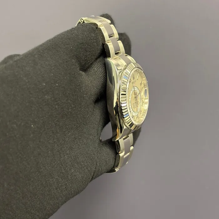 Watches Rolex SkyDweller 42mm Ivory Dial Watch Ref 326939 Happy Jewelers Watches Rolex SkyDweller 42mm Ivory Dial Watch Ref 326939 Happy Jewelers