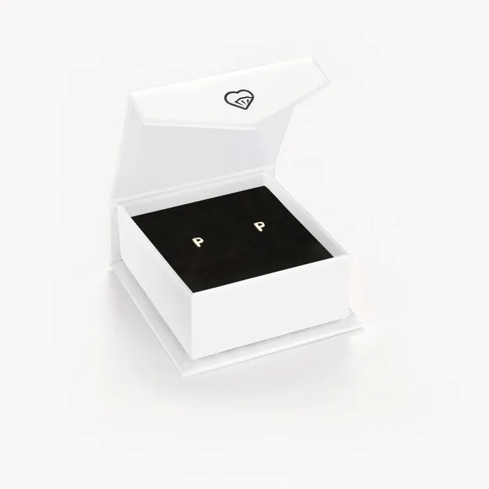 Womens Earrings Earrings 14k Gold Tiny Letter Womens Earrings