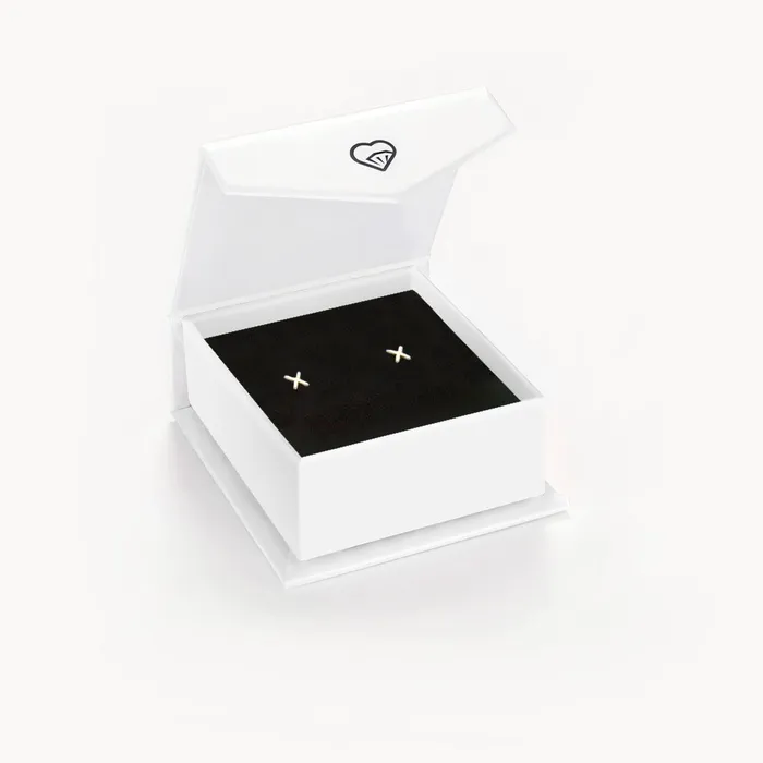 Womens Earrings Earrings 14k Gold Tiny Letter Womens Earrings