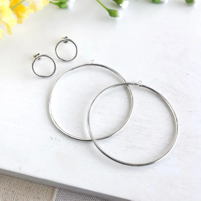 WorldFinds Double Hoop Posts Earrings
