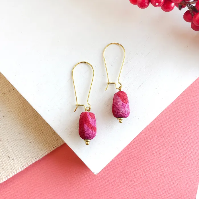 WorldFinds Earrings Kantha Kayda Earrings