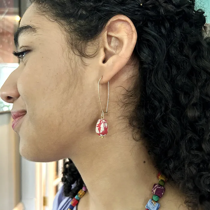 WorldFinds Earrings Kantha Kayda Earrings