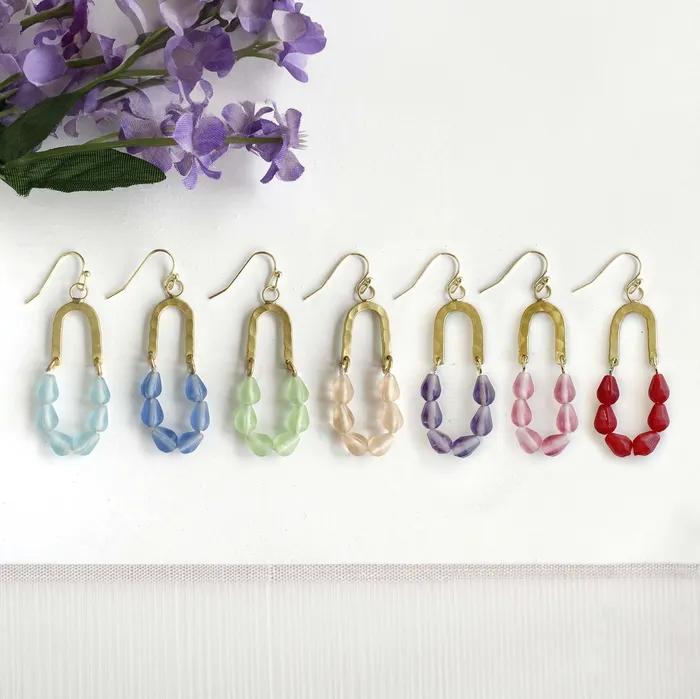 WorldFinds Earrings Seascape Drop Earrings Merlot