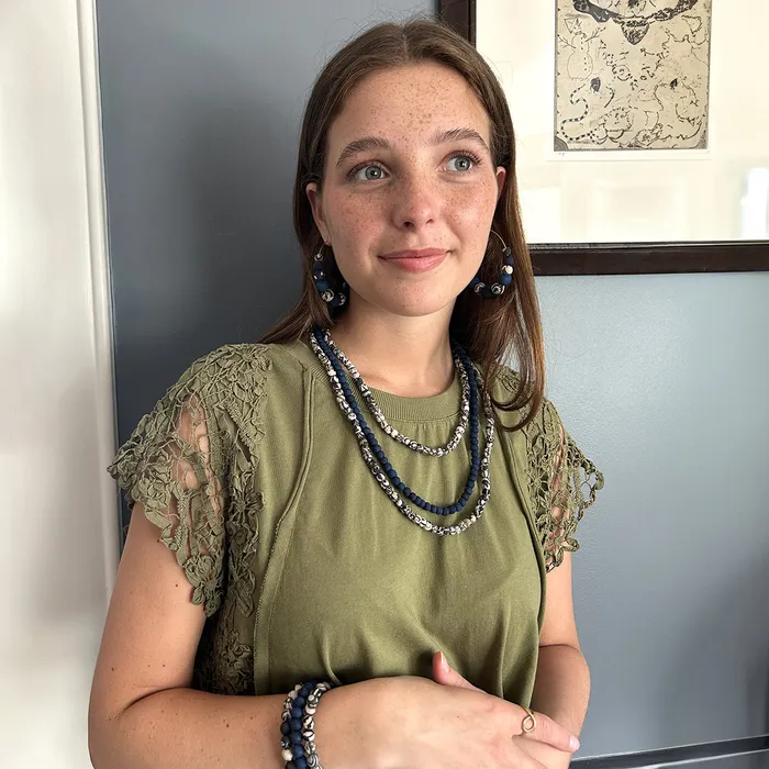 WorldFinds Necklaces Kantha Indigo Layered Necklace
